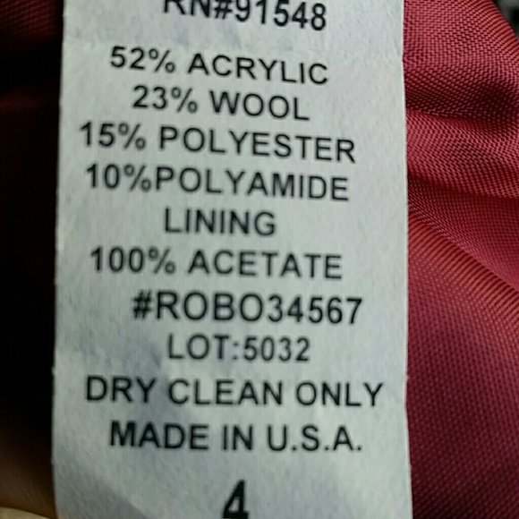 Liquid Olive&Bette's Heather Pink Wool Blend Front Pleats Aline Skirt Size 4 - Picture 8 of 9